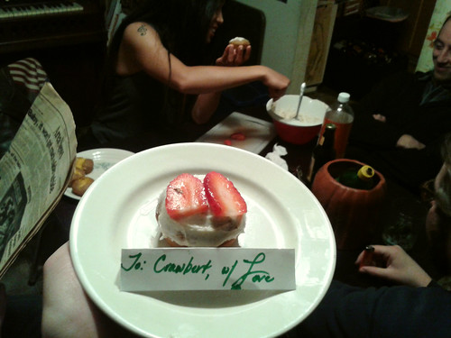 Strawberry Topped White Mango Cupcake (Jan 6 2014)