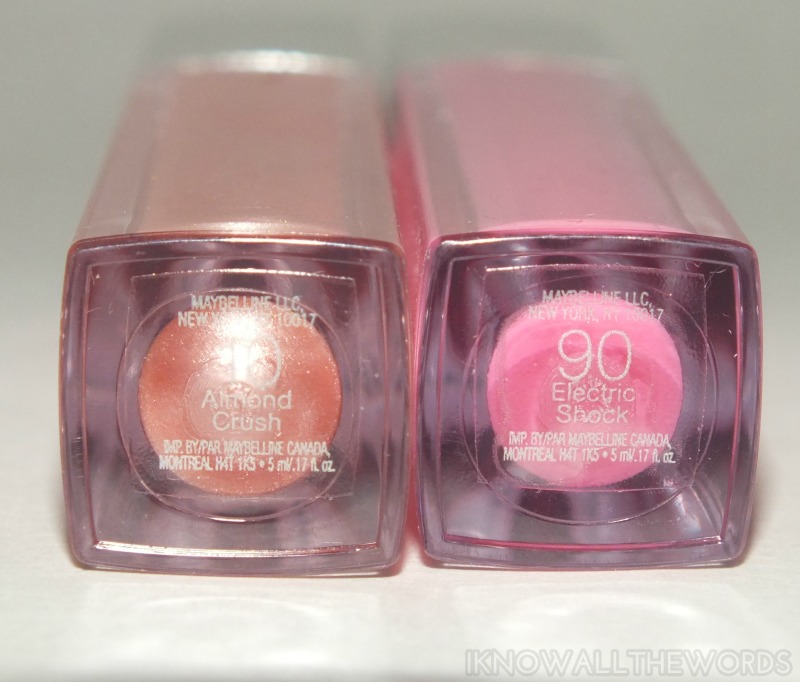 Maybelline High Shine Gloss- Almond Crush and Electric Shock (6)