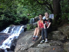 Kathryn and Iz at the top of Davis Creek Falls 