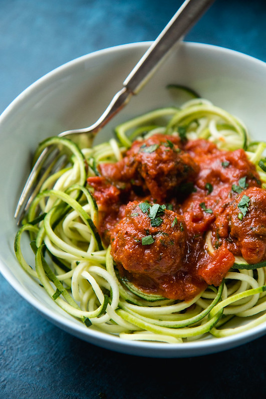 Zoodles With Vegan "Meatballs" (Lentil Meatballs -- vegan and gluten-free) | Will Cook For Friends