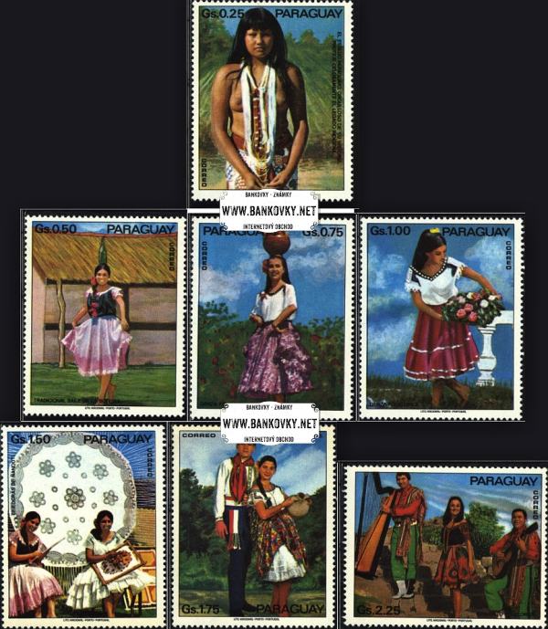 Známky Paraguay 1973 Folklór, razítkovaná séria