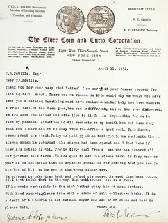 Tom Elder correspondence with M.A. Ppowills