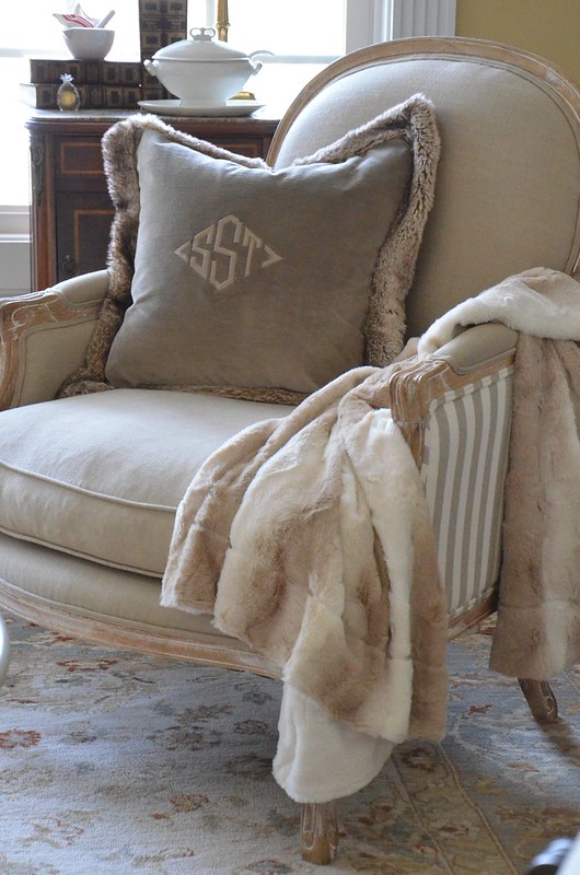 Winter Home Tour-Helena Chair-Pottery Barn Pillow-Housepitality Designs
