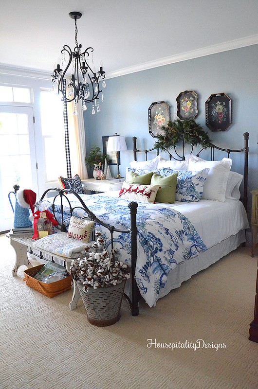Blue and White-Guest Room-Christmas-Housepitality Designs