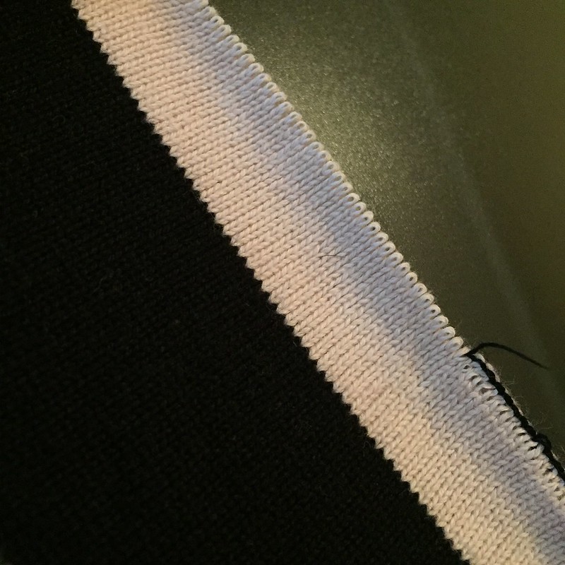 Asymmetric Striped Sweater - In Progress