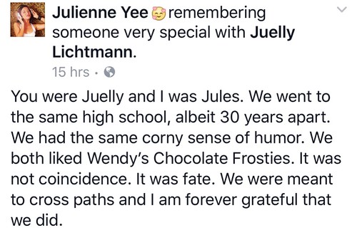 Julienne remembering Juelly