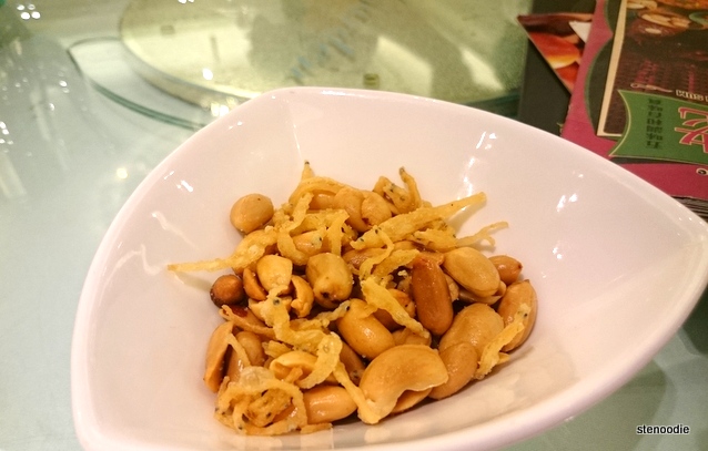 Dried salted fish and peanuts