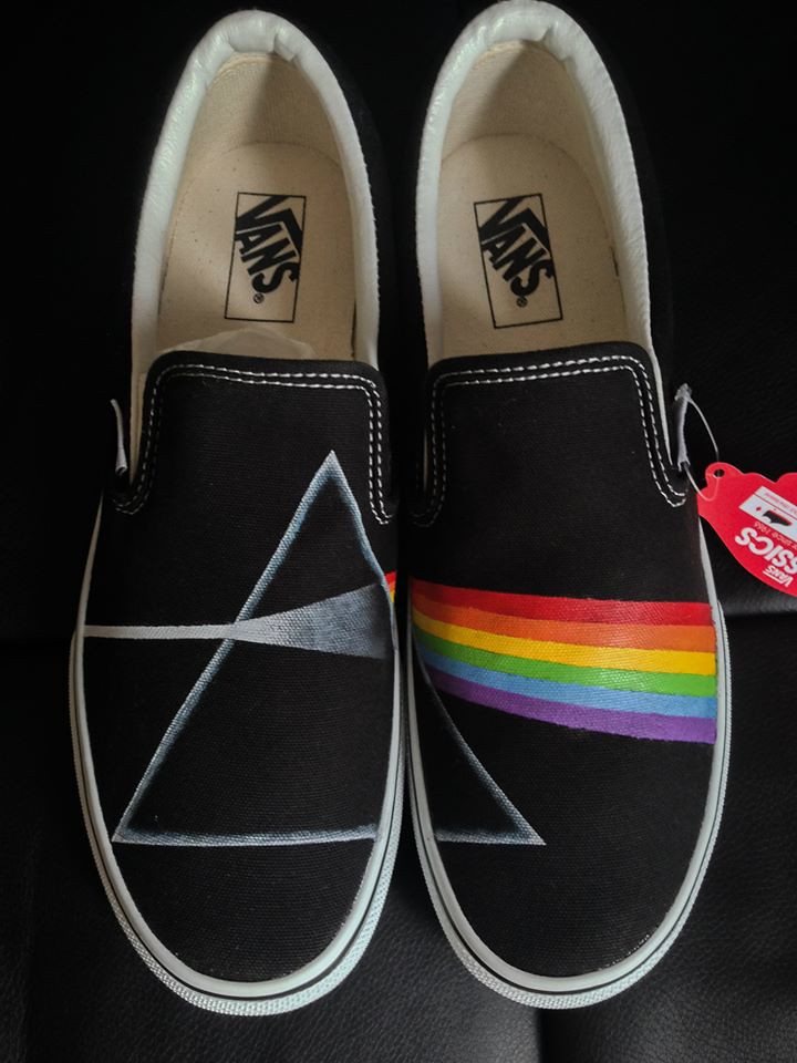 Custom shoe art by Danny P - Pink Floyd