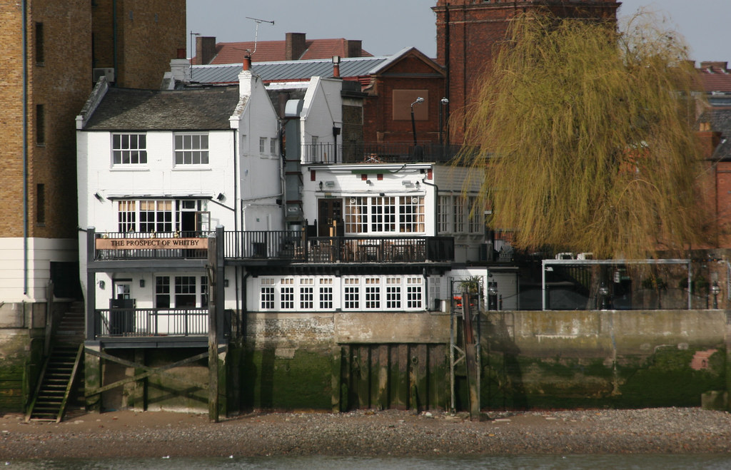 Pub The Prospect of Whitby à Londres sur le bord de la Tamise.