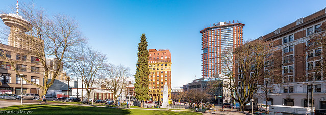 Panorama of Victory Square Vancouver