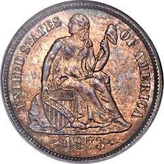 1873-CC dime obverse