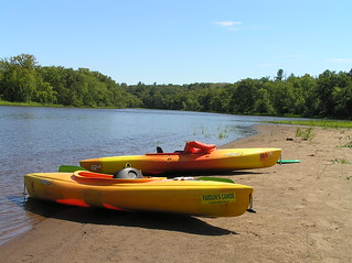 Kayaks on beach within Minnesota's St. Croix River State Park - Credit: djvass, Flickr Public Photo