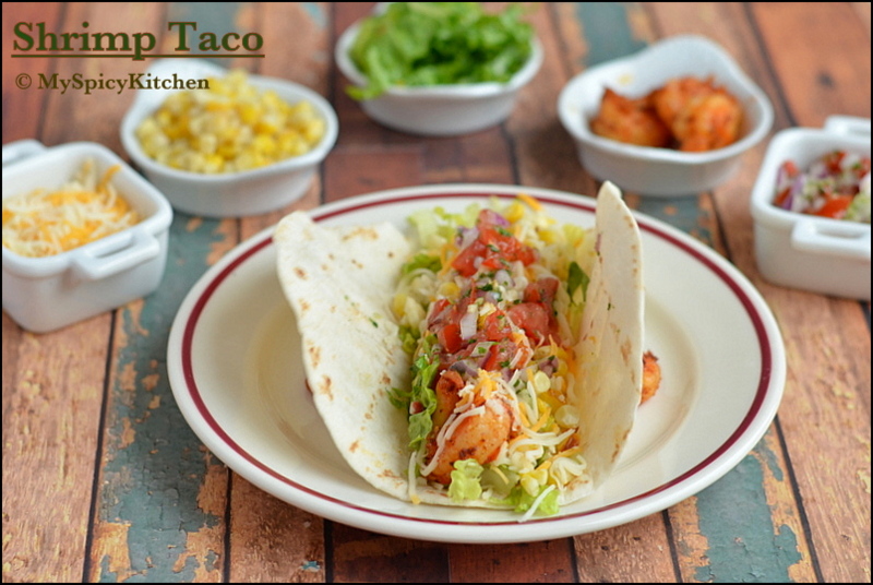 Blogging Marathon, Dishes with Tortillas, Mexican Food, Mexican Cuisine, Shrimp Corn Tacos