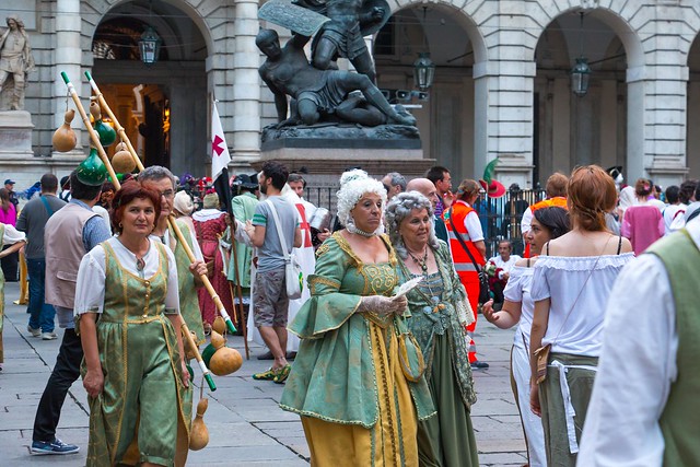 Renaissance costume parade.