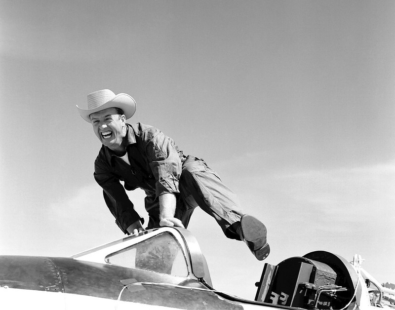 Pilot Joe Walker and the X-1A