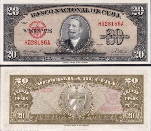20 Pesos Kuba 1958, Pick 80b
