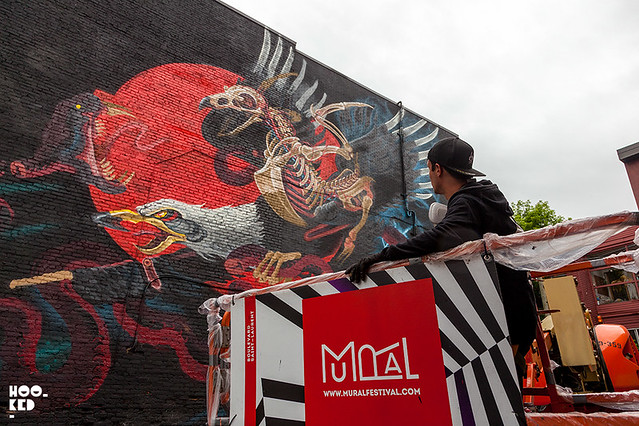 Nychos At Mural Festival, Montreal, Canada