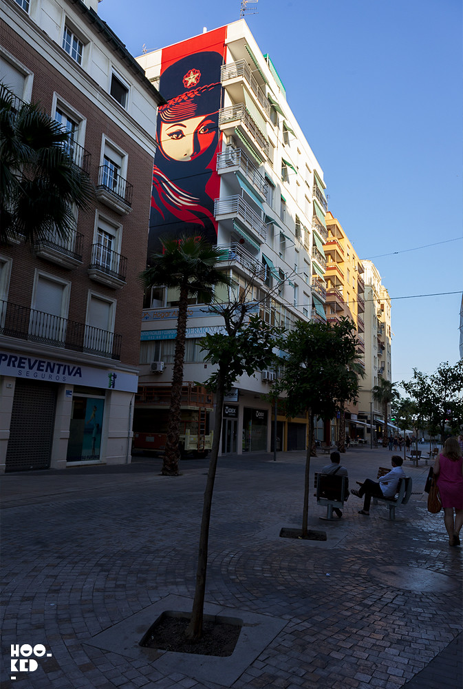 Shepard Fairey new mural in Málaga, Spain