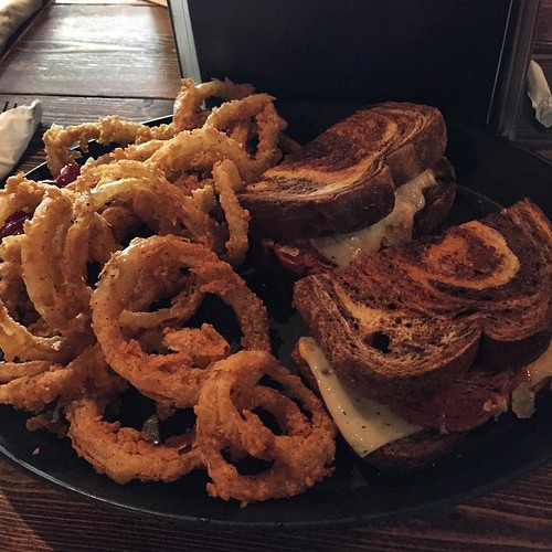 Reuben and onion rings at Fat Daddy's in #Tulsa