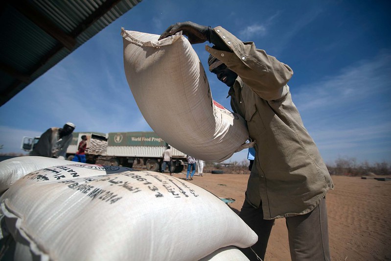 As 700 toneladas de alimentos ajudará a diminuir a crise de insegurança alimentar no país. Foto: UNAMID/Albert Gonzalez Farran