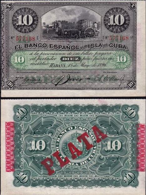 10 Pesos Kuba 1896, PLATA