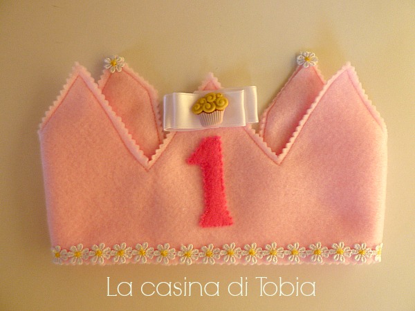 coroncina baby compleanno baby crown first birthday customized daisy