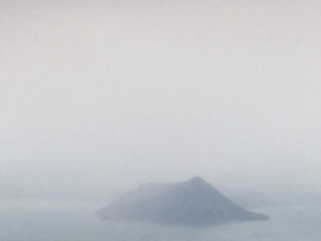 Taal Lake covered with clouds