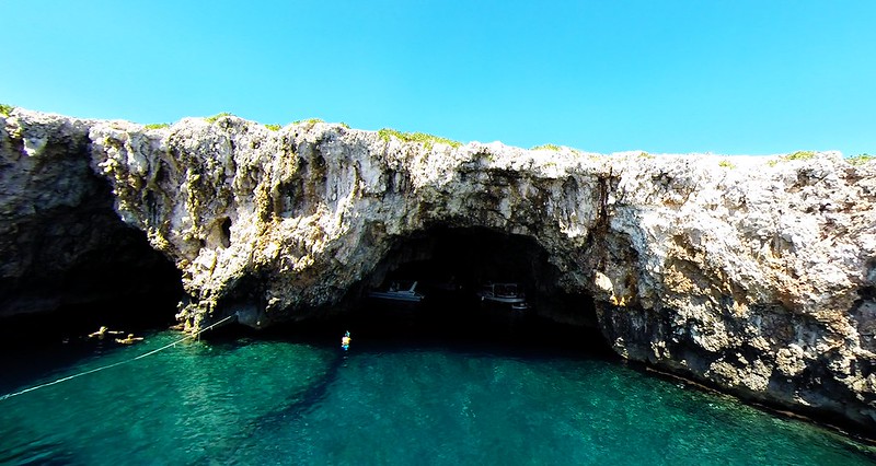 Green cave entrance on island Vis, Croatia 2