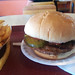 John Anderson Charcoal Broil Hamburgers - the burger and fries