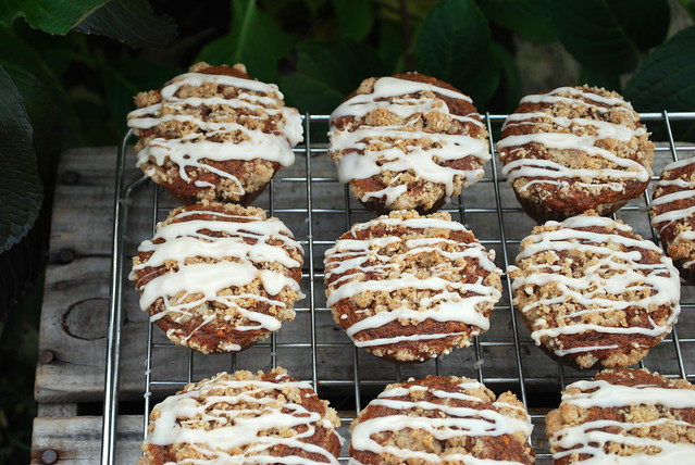 Gingerbread Muffins with Maple Glaze