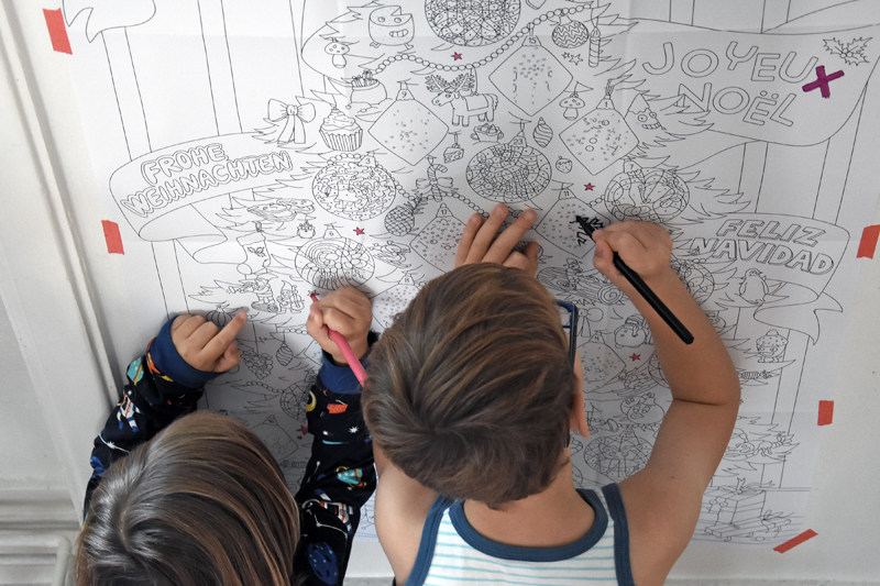 OMY - giant xmas colouring poster & place mats