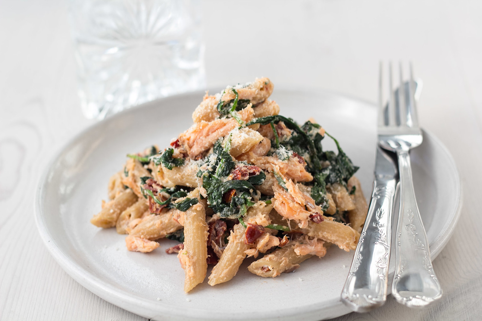 Recipe for Salmon, Spinach and Ricotta Cheese Pasta