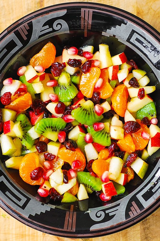 Winter Fruit Salad with Maple-Lime Dressing