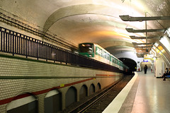 2009_0103_150032 Paris, France - westbound metro train climbing through Mirabeau station