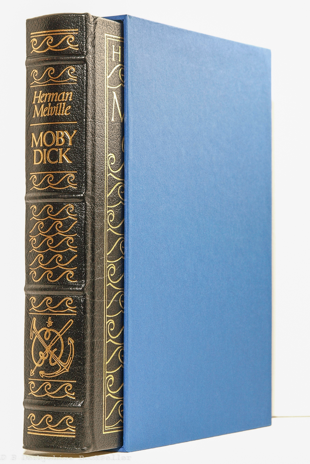 Moby Dick by Herman Melville (Easton Press, 1977) Decorative Leather Binding in Slipcase