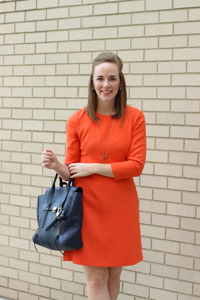 Banana republic orange dress best sale