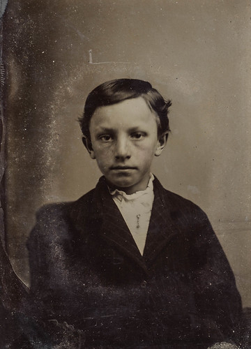 Tin type portrait of a young boy