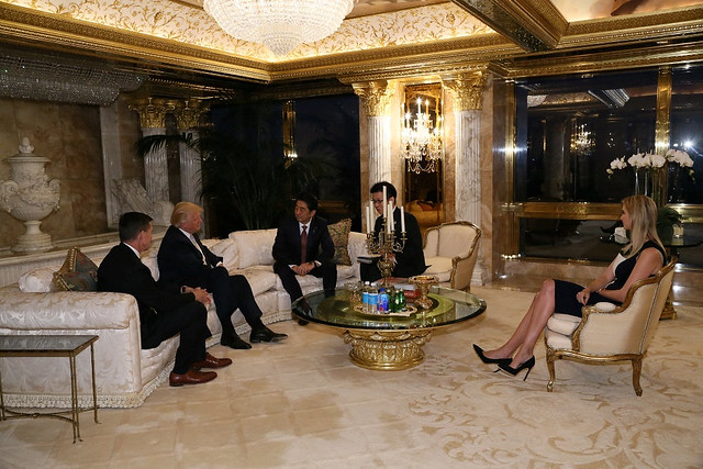 Ivanka at Donald Trump's meeting with Shinzo Abe