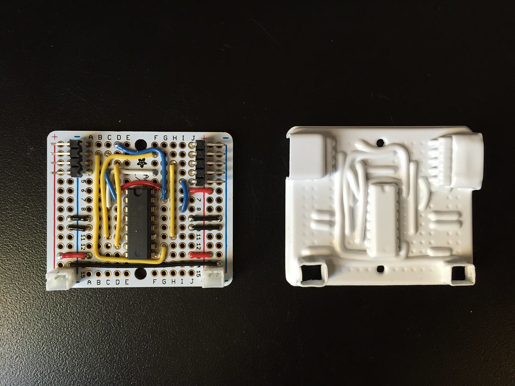 Circuit board with cleaned up vacuum formed plastic