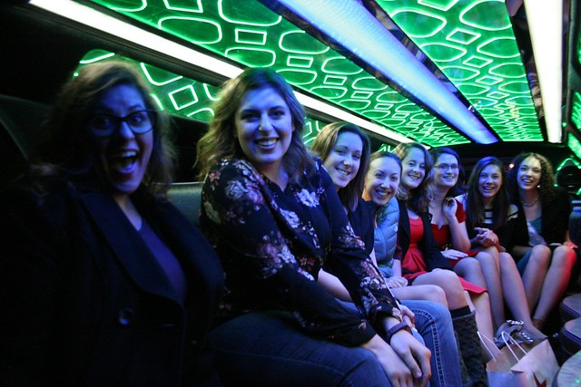 Ladies in the limo!