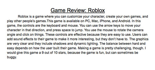 Video Game Review Roblox