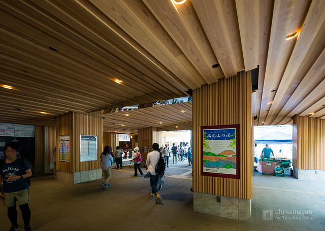 Entrance space of Takaosanguchi Station on ceiling (高尾山口駅)