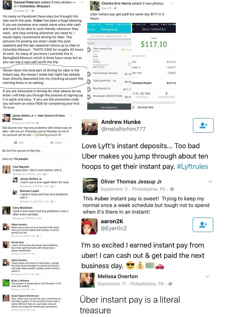 Uber Instant Pay Reviews