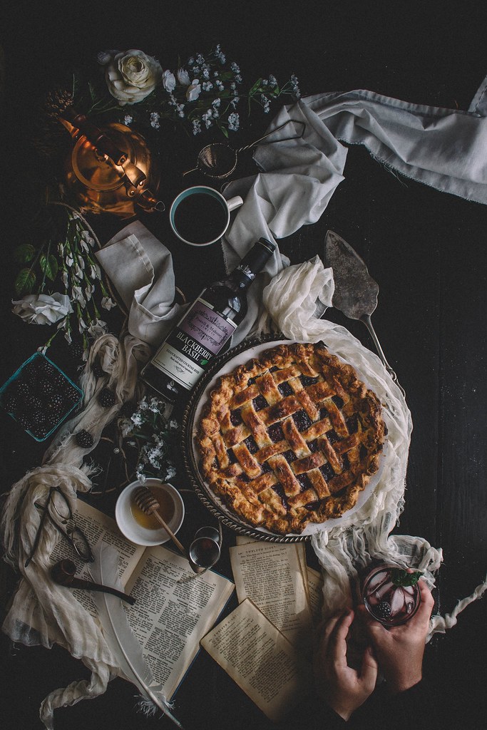 Blackberry, Blueberry & Honey Lattice Pie + A Blackberry Basil Honey Julep | TermiNatetor Kitchen