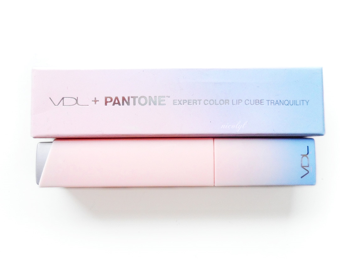 VDL + Pantone Expert Color Lip Cube in Tranquility review and swatch