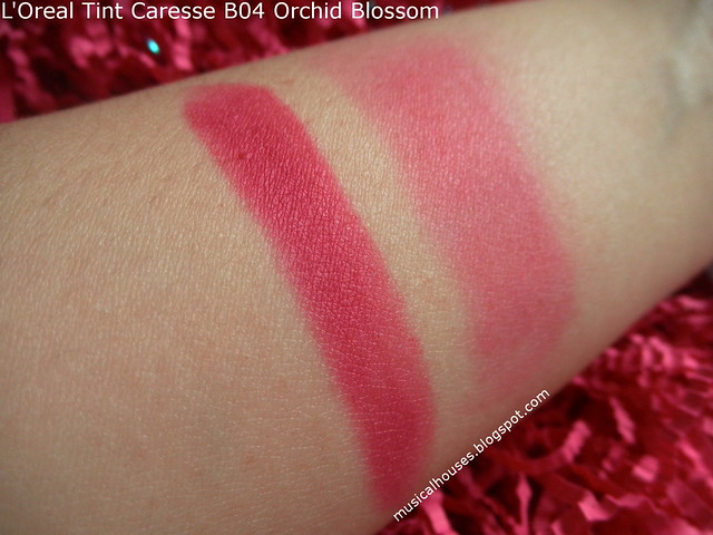 Loreal Tint Caresse Orchid Blossom Swatch Matte B04