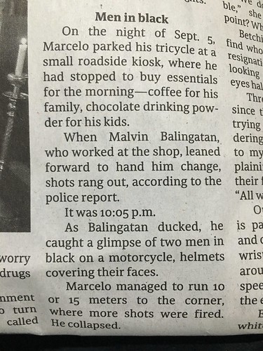 Men in black,  Inquirer news clip