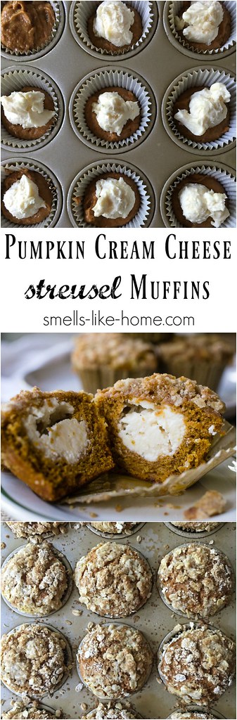 Pumpkin Cream Cheese Streusel Muffins