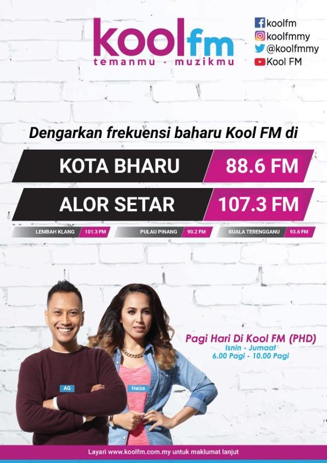 Frekuensi Kool FM Kini Di Kota Bharu & Alor Setar