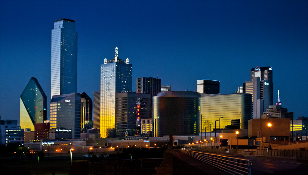 Dallas downtown twilight
